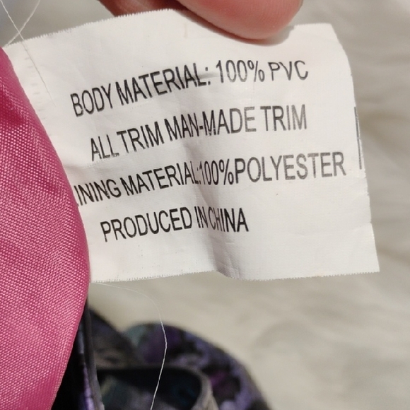 SALE! Beautiful Kathy Van Zeeland Purple 💜 Blue Faux Snakeskin Print Vint Tote - Picture 12 of 15